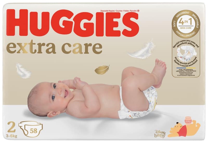 Huggies Extra Care Jumbo Scutece, nr. 2, 3-6 kg