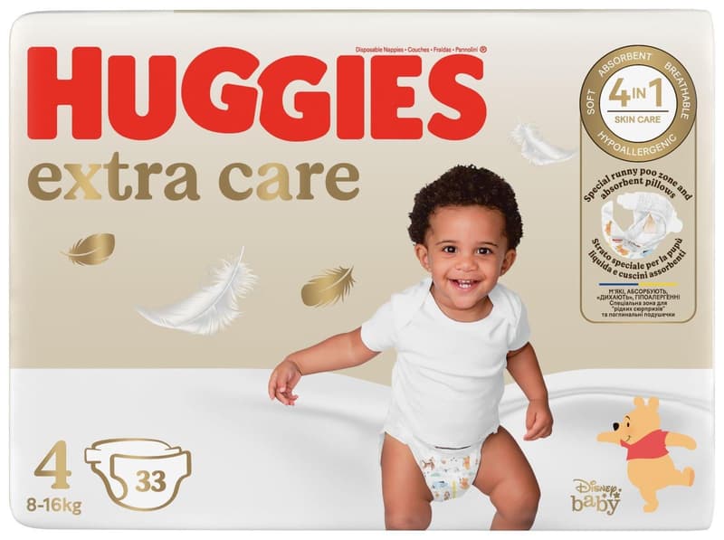 Huggies Extra Care Jumbo Scutece, nr. 4, 8-16 kg
