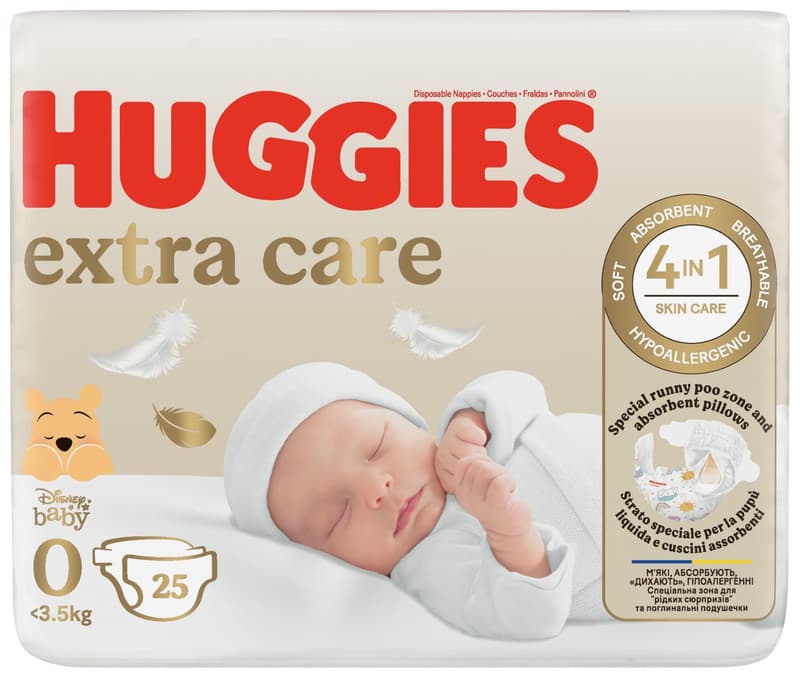 Huggies Extra Care Convi Scutece, nr. 0, >3. 5 kg