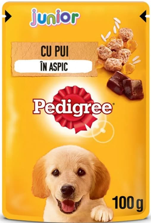 Pedigree Junior wet food for puppies, chicken and rice flavour