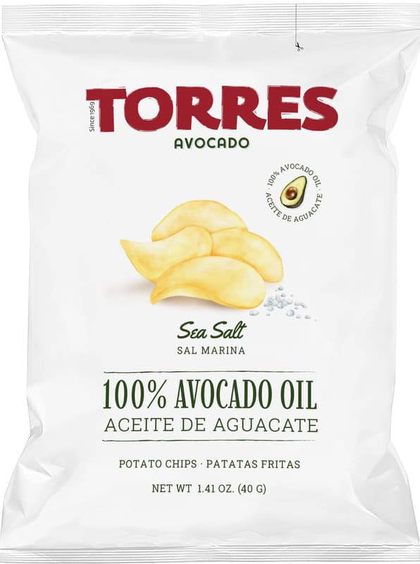 Torres Chipsuri premium de cartofi cu ulei de avocado și sare de mare