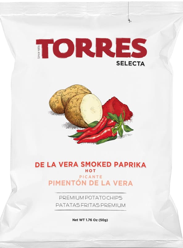 Torres Chipsuri premium de cartofi cu boia afumată iute
