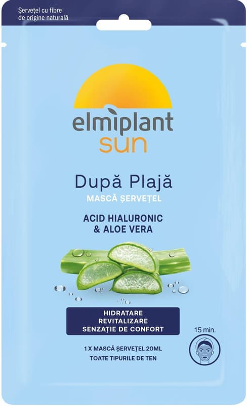 Elmiplant Sun Mask Wipes After the Beach