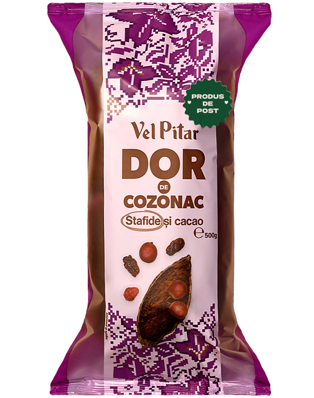DOR Cozonac de post cu stafide si cacao