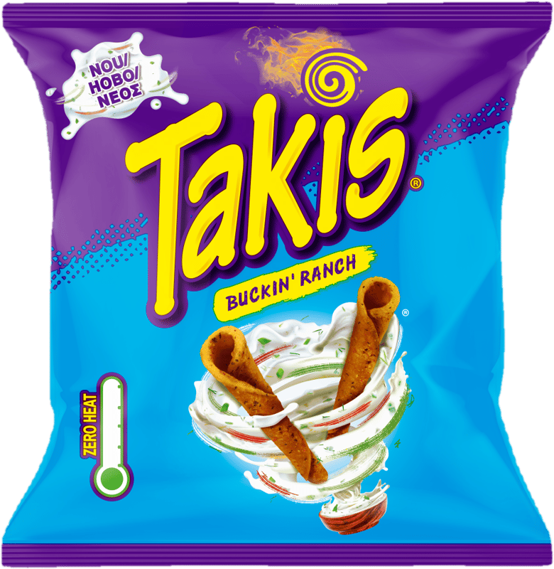 Takis Buckin Ranch Tortilla Chips cu aroma de smantana