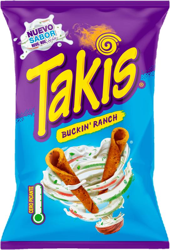 Takis Buckin Ranch Tortilla Chips cu aroma de smantana