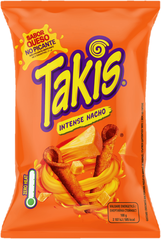 Takis Intense Nacho Tortilla Chips cu aroma de branza