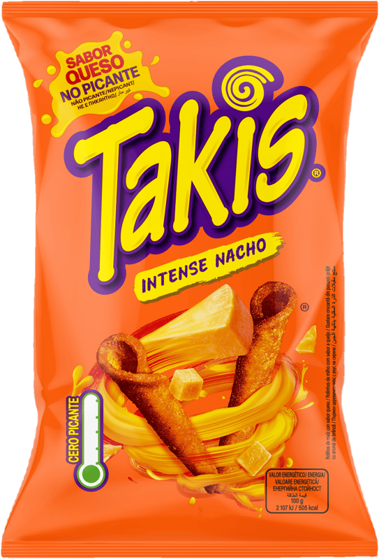 Takis Intense Nacho Tortilla Chips cu aroma de branza