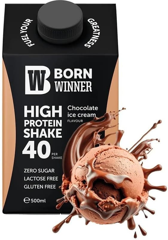 Born Winner Shake proteic cu aroma de inghetata de ciocolata
