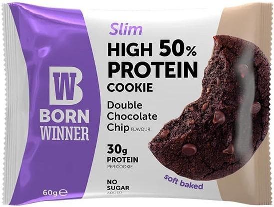 Born Winner Slim Biscuit proteic cu double chocolate chip