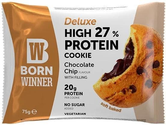 Born Winner Deluxe Biscuit proteic cu fulgi de ciocolata