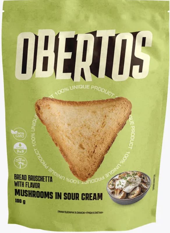 Obertos Chipsuri din paine cu aroma de ciuperci si smantana