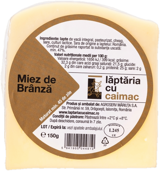 Laptaria cu caimac Miez de branza