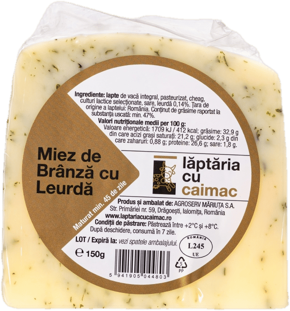Laptaria cu caimac Miez de branza cu leurda