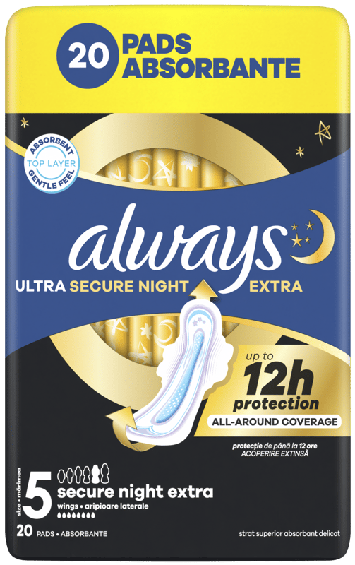 Always Ultra Night Absorbante periodice, marimea 5
