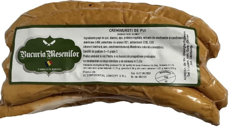 Bucuria Mesenilor Crenwursti de pui