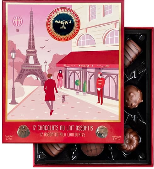 Maxim's de Paris "by Le Manoir" selectie de 12 bomboane de ciocolata cu lapte