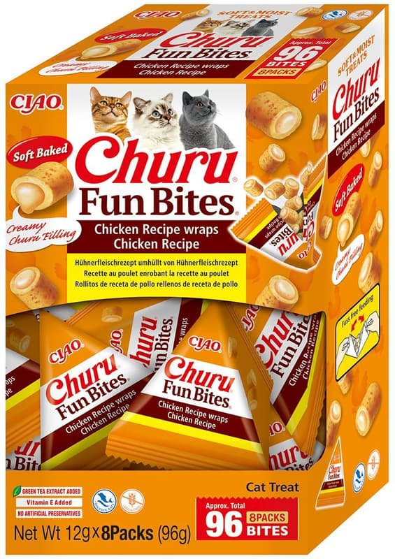 Inaba Churu Fun Bites Recompense pentru pisici, pui