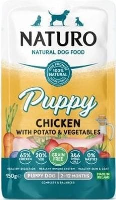 Naturo Gluten Free Hrana umeda pentru pui de catei, pui