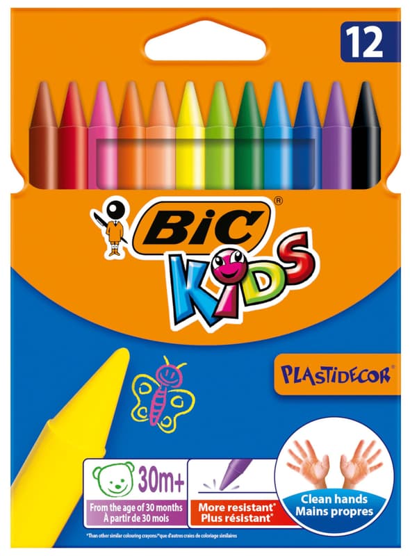 BIC Kids Plastidecor Creioane cerate diverse culori