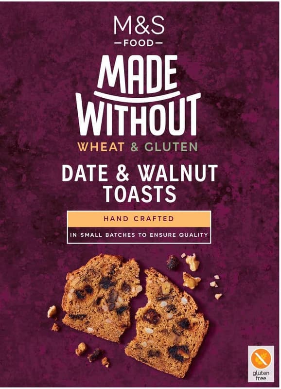 Marks & Spencer Toast fara gluten cu curmale, nuci si seminte de floarea soarelui