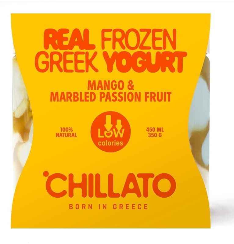 Chilatto Iaurt grecesc inghetat cu mango si fructul pasiunii