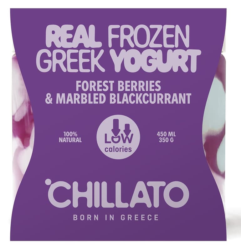 Chilatto Iaurt grecesc inghetat cu fructe de padure si coacaze negre