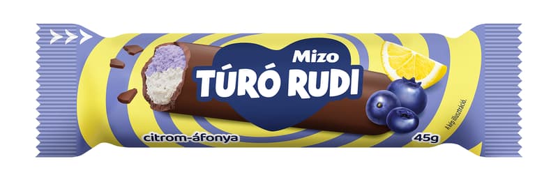 Mizo Desert de branza cu lamaie si afine cu glazura de ciocolata neagra