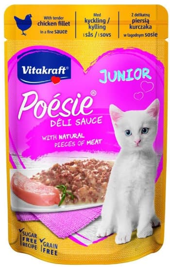 Vitakraft Poesie Hrana umeda pentru pisici junior, pui in sos