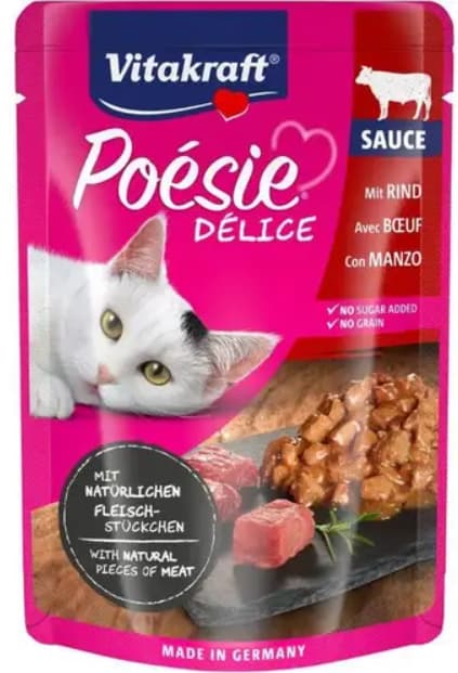 Vitakraft Hrana umeda pentru pisici, vita in sos