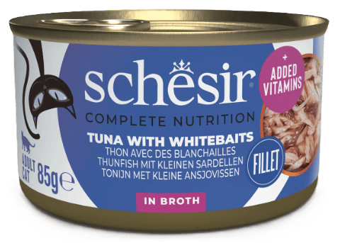 Schesir Wet cat food, tuna and squid in soup
