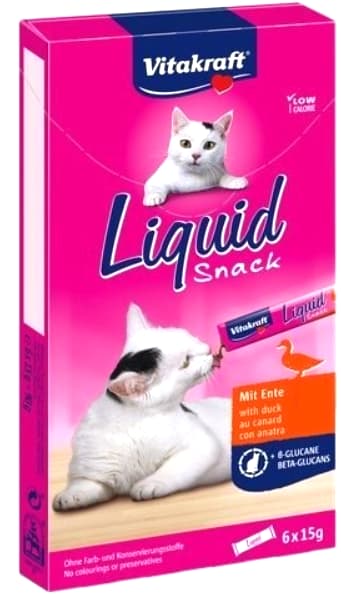Vitakraft Snack lichid pentru pisici, cu rata, 6x15g