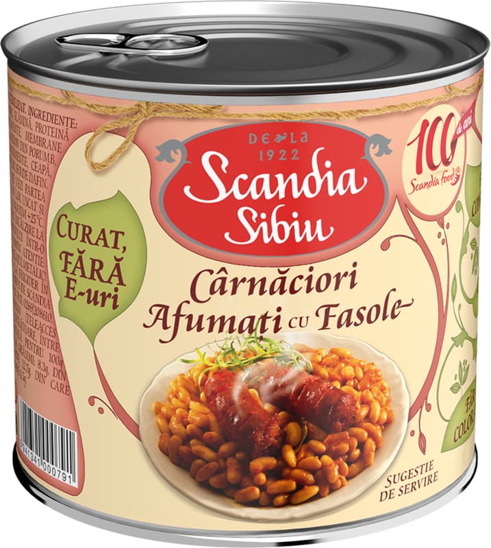 Scandia Sibiu Carnaciori de casa afumati, cu fasole