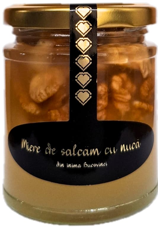 Bacania Bucovinei Miere de salcam cu miez de nuca