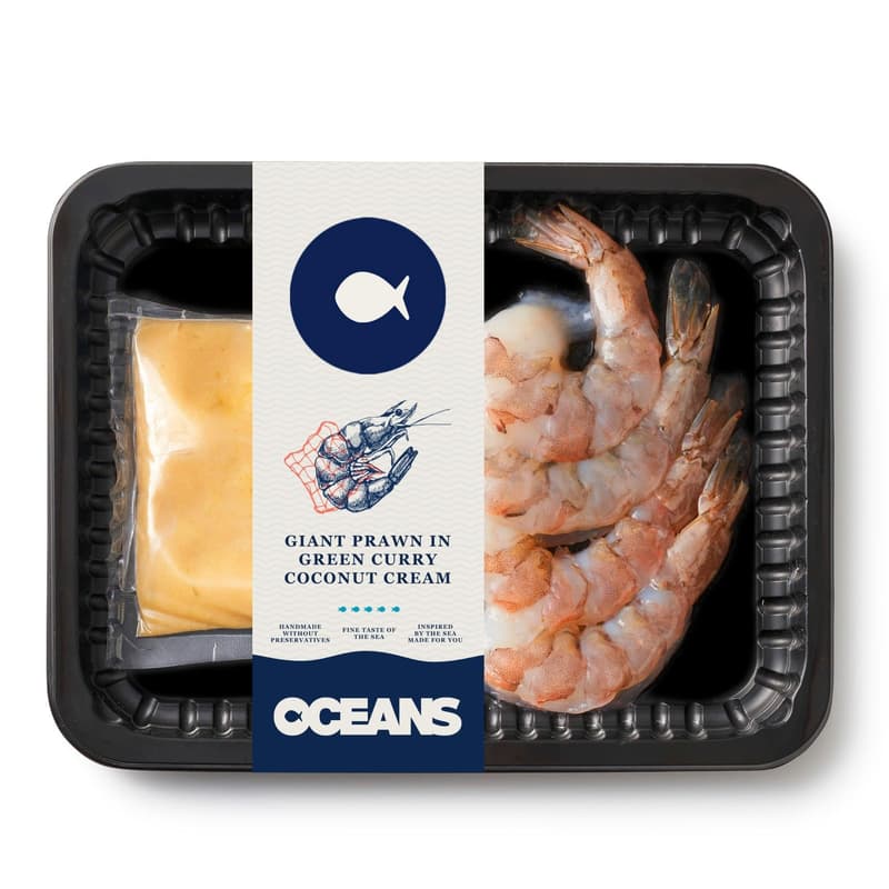 OCEAN Creveti gigant crema de cocos cu curry verde