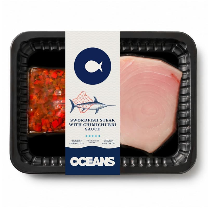 OCEANS Friptura de peste spada cu sos chimichurri