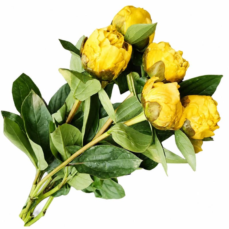 Floris Buchet de bujori galbeni 5 fire