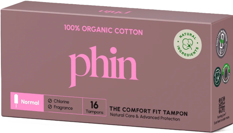 Phin Organic Cotton Tampons (Top Sheet), 16 pcs