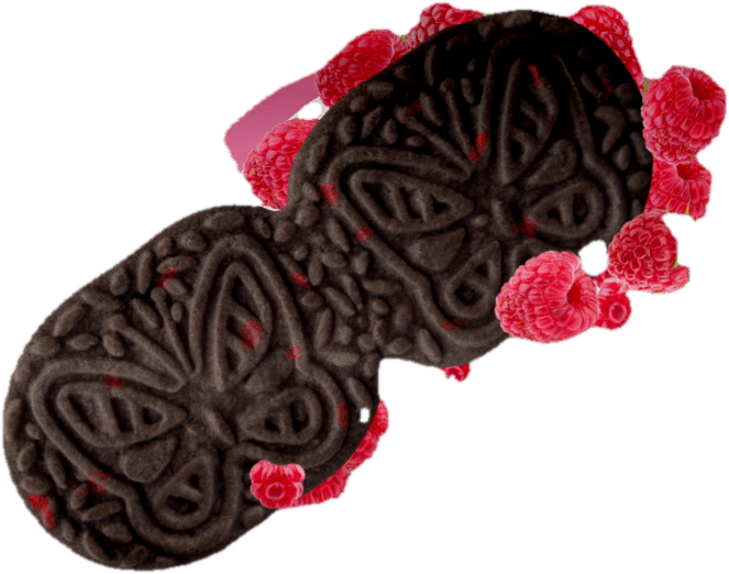 Poieni biscuiti cu zmeura si cacao