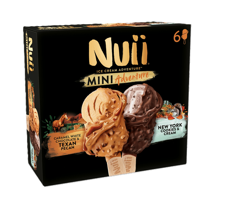 NUII Inghetata Mix Texan Pecan + New York Cookies multipack 6 buc