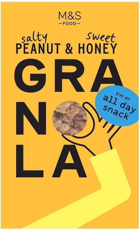 Marks & Spencer Granola din ovaz integral prajit cu miere, seminte mixte si arahide prajite