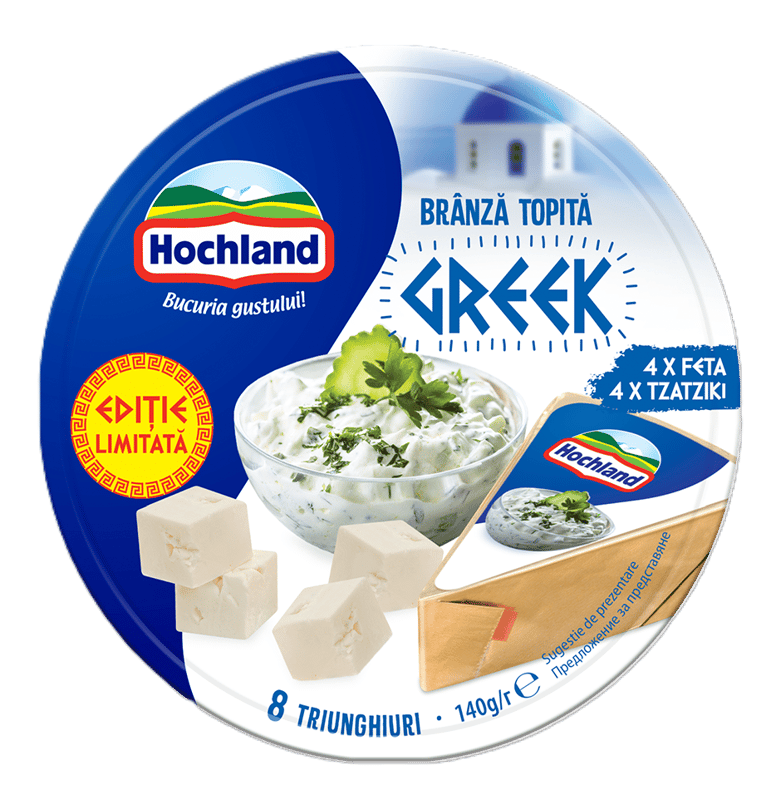 Branza topita triunghiuri Greek cu feta si tzatziki