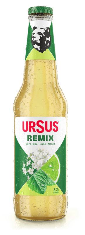 Ursus Remix Bere cu gust de soc, menta si lime