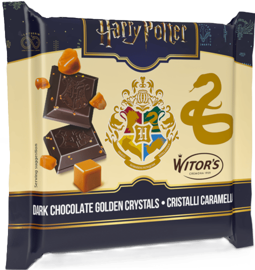 Witor's Harry Potter Baton de ciocolata neagra cu cristale de caramel