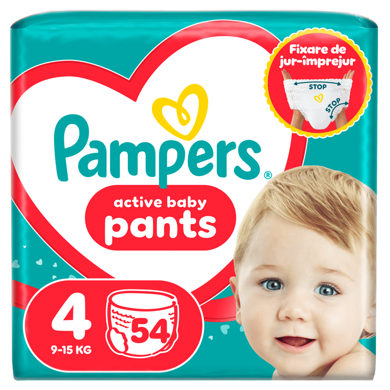 Pampers Pants Jumbo Pack Scutece chilotel, marimea 4, 9 kg-15 kg
