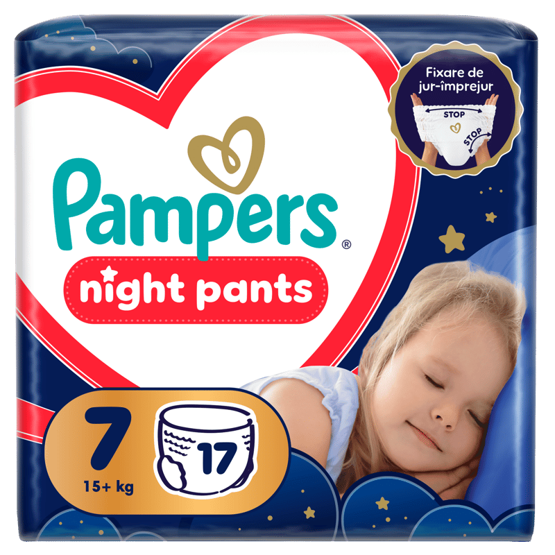 Premium Care Value Pack Pants Scutece chilotel de noapte, marimea 7, 15kg +