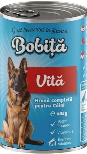 Bobita Conserva pentru caine, cu vita