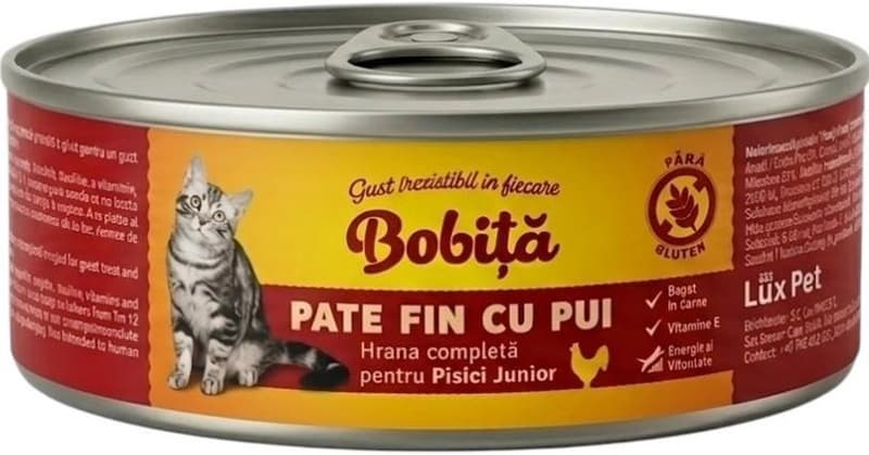 Bobita Pateu pentru pisica junior, cu pui