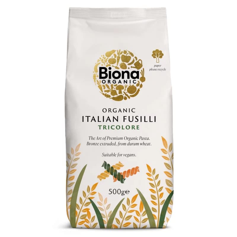 Biona ECO Fusilli tricolore din grau dur