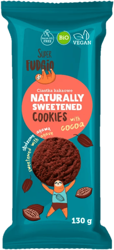 Super Fudgio ECO Biscuiti cu cacao indulciti cu agave